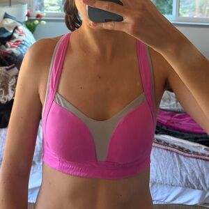 RARE Pink and Gray Oxygen Sports Bra - lululemon